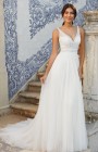 44120 - Freya Size 8 - Sincerity Bridal by Justin Alexander 44120  A line wedding dress  with  V neck bodice & straps. Justin Alexander dresses at Blessings Bridal Boutique Brighton. East Sussex BN1 5GG Telephone: 01273 505766 Email:info@blessingsbridal.co.uk