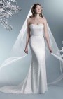 Akira - Size 14 - By Agnes Bridal The One, Beautiful Ivory Devore lace over Champagne, Strapless neckline fitted dress with crystal beadwork at the waist. Size 14 sample Now on sale at Blessings Wedding Dress Sample Sale Brighton. BN1 5GG. Telephone: 01273 505766