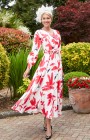 Veni Infantino - 29679 Size 8, 12, 16 - Veni Infantino Invitations Collection 29679 - Long Floral print dress with sleeves - Spring Summer Mother of the Bride dresses Now on Sale at Occasions at Blessings Loyal Parade, Mill Rise, Westdene, Brighton. BN1 5GG T: 01273 505766 E: info@blessingsbridal.co.uk
