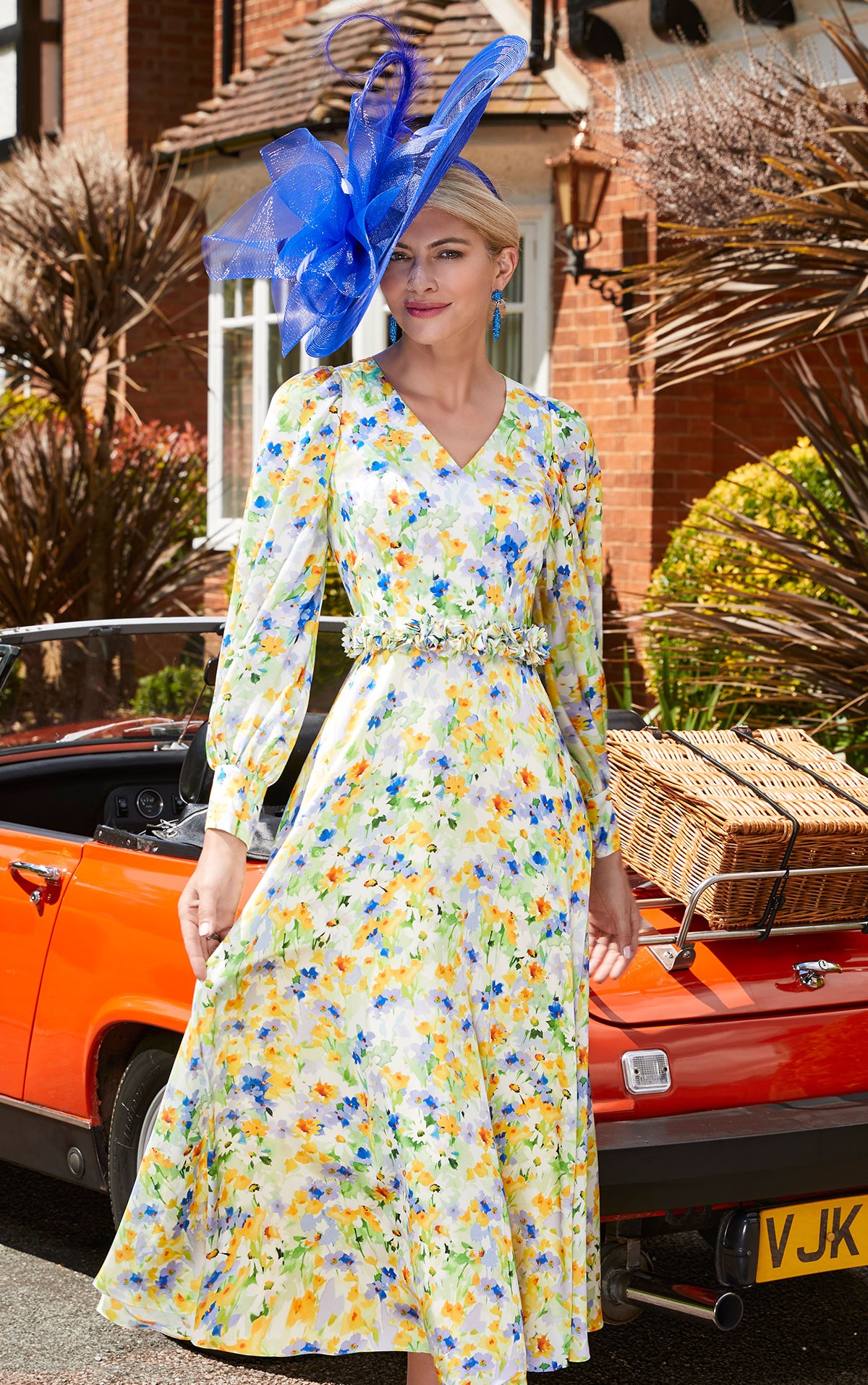 Veni Infantino- 29679 size 6, 18 - Veni Infantino Invitations Collection 29679 - Long Floral print dress with sleeves - Occasion Dresses & Mother of the Bride dresses Now on Sale at Occasions at Blessings Loyal Parade, Mill Rise, Westdene, Brighton. BN1 5GG T: 01273 505766 E: info@blessingsbridal.co.uk