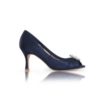 Gina shoe - Navy - Ladies occasion shoes for weddings, mother of the bride, mother of the groom & lady guests. Special Occasion shoe designs - Occasions at Blessings 1 Loyal Parade, Mill Rise, Westdene, Brighton. BN1 5GG T: 01273 505766