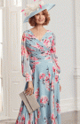 Condici - 11392 - Condici 11392 Stunning Pink & Blue floral print Aline dress with sleeves - Brighton's Leading Stockist of Condici Occasion Dresses - Occasions at Blessings Loyal Parade, Mill Rise, Westdene, Brighton, BN1 5GG Free Easy Parking . T: 01273 505766 E: occasions@blessingsbridal.co.uk