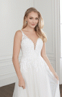 44368 - Willow - Sincerity Bridal 44368 by Justin Alexander - A-line lace wedding dress with V neckline and straps