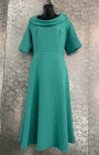 Lizabella 2078 - size 12 - Lizabella 2078, Jade Green Seersucker A-line dress with sleeves and pockets -  Blessings Occasion Dress shop - Loyal Parade, Mill Rise, Westdene, Brighton. East Sussex. BN1 5GG T: 01273 505766 E:info@blessingsbridal.co.uk