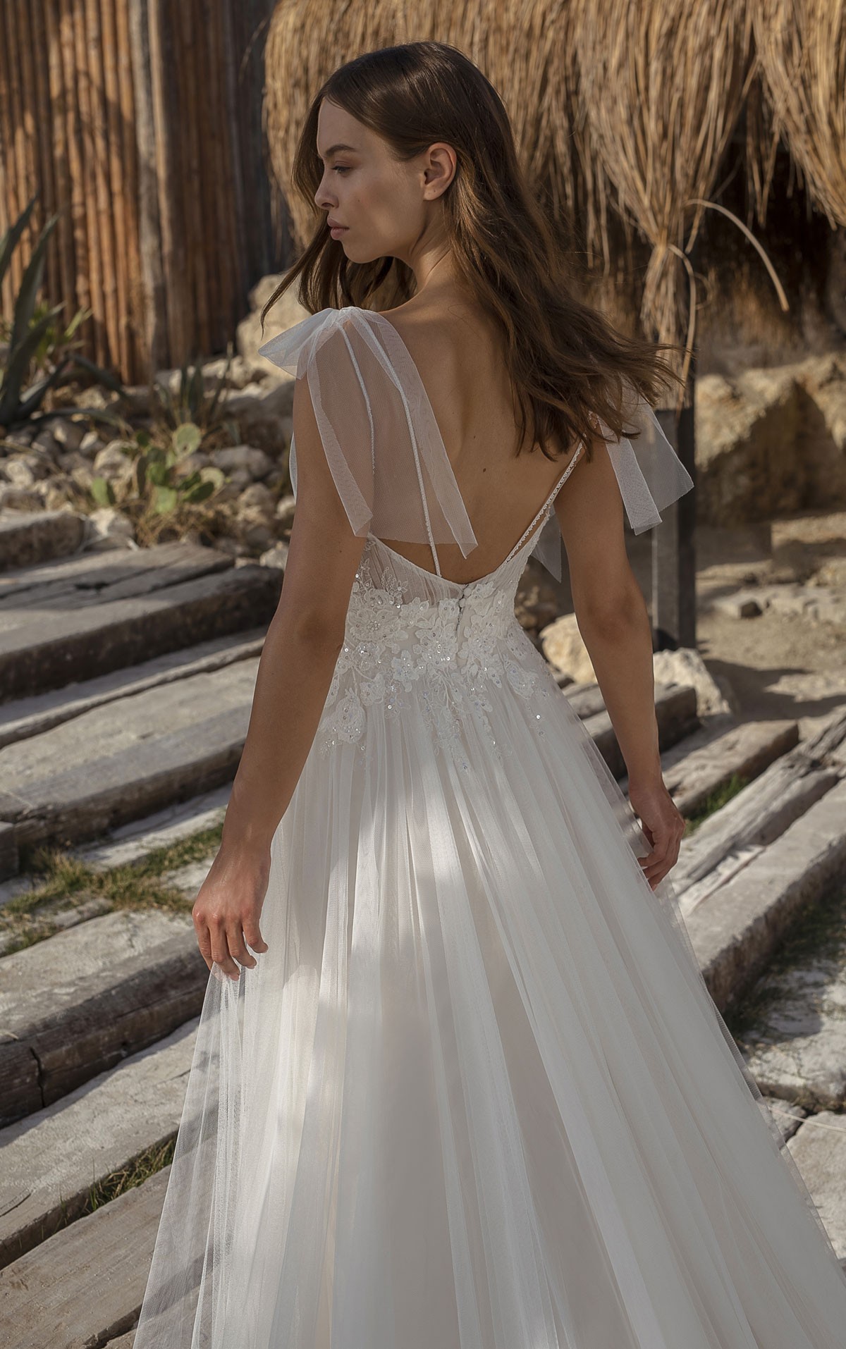 Ohanna - Size 16 - Le Papillon by Modeca - Dutch Bridal Design #Ohanna - Tulle & Lace Romantic lightweight wedding dress - Blessings Bridal Boutique, Westdene, Brighton. East Sussex. BN1 5GG T: 01273 505766 E: info@blessingsbridal.co.uk