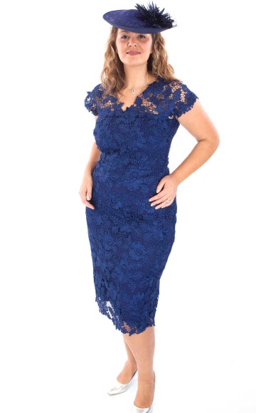 Tiffany -Plus Size Ladies Occasion Dress by Penguin Designs - Special Occasion Wear for Plus Size Mothers of the Bride & Mothers of the Groom at Blessings Occasions Shop, 1 Loyal Parade, Mill Rise, Westdene, Brighton. E. Sussex BN1 5GG Telephone: 01273 505766