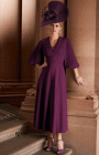Invitations - 29651 - Veni Infantino 29651  Dark Purple Chiffon long dress with  sleeves - Stunning Mother of the Bride & Mother of the Groom dresses at Occasions by Blessings, Loyal Parade, Mill Rise, Westdene, Brighton. East Sussex BN1 5GG T: 01273 505766 E: Occasions@blessingsbridal.co.uk