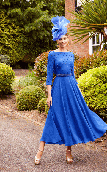Invitations by Veni Infantino 29825 Royal  Blue  Mother of the bride dress - Brighton's Leading Stockist of Mother of the Bride Outfits  by Veni Infantino - Occasion at Blessings Bridal Loyal Parade, Mill Rise, Westdene, Brighton BN1 5GG T: 01273 505766 E: info@blessingsbridal.co.uk