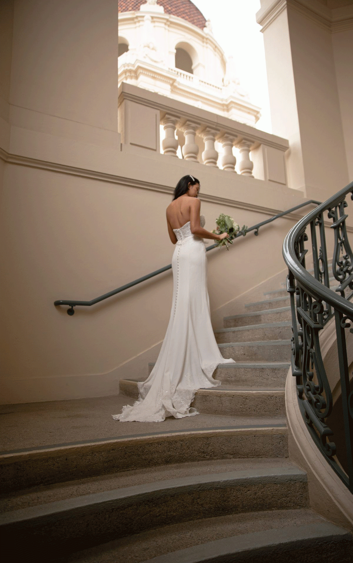 7597 - Pippa - Stella York 7597, Simple Crepe fitted Wedding Dress with Spaghetti straps - Modern & minimalist  Bridal Designs  by Stella York in store at Blessings Bridal Boutique - Loyal Parade, Mill Rise Westdene, Brighton. BN1 5GG T: 01273 505766 E: info@blessingsbridal.co.uk