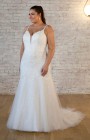 7479 - Anastasia Size 18 - Stella York 7479 Beautiful beaded lace fit and flare dress with straps. Plus size wedding dress at Blessings Bridal Shop, 3 Loyal Parade, Mill Rise, Westdene, Brighton. East Sussex. BN1 5GG T:01273 505766 E:info@blessingsbridal.co.uk